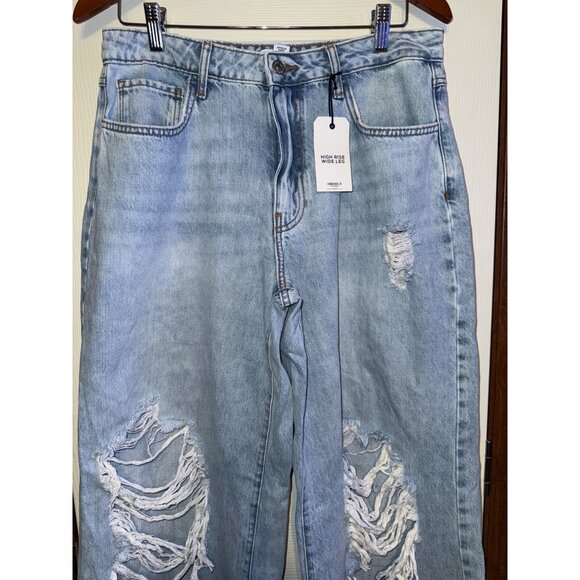 NWT Forever 21 High Rise Loose Fit Wide Leg Jeans Size 29 - Picture 7 of 16